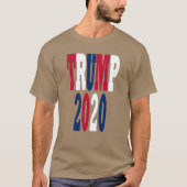 Trump 2020 Rot-Weiß-Präsidentschaftswahlen T-Shirt (Vorderseite)