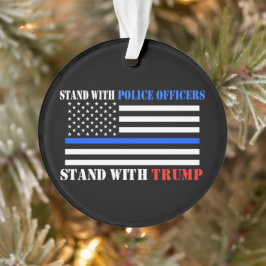 Trump 2020 Stand mit Polizeibeamten Trump Pence Ornament