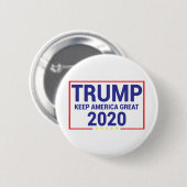 Trump 2020, Trump 2020 Behielt Amerika groß Button (Vorne & Hinten)