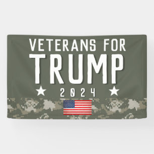 Trump 2020 Veteranen für Trump-Camouflage Banner