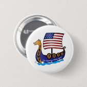 Trump 2020 Viking Ship-Logo Button (Vorne & Hinten)