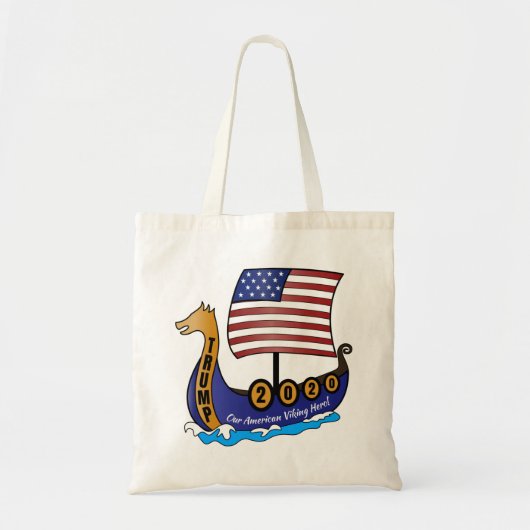 Trump 2020 Viking Ship-Logo Tragetasche (Vorne)