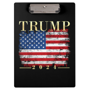 Trump 2020 Vintage Goldflagge Klemmbrett