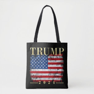 Trump 2020 Vintage Goldflagge Tasche
