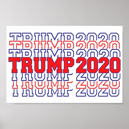 Trump 2020 Wahl Red White Blue Poster (Vorne)
