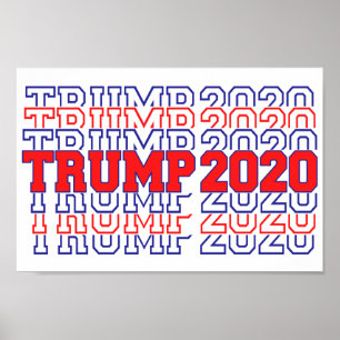 Trump 2020 Wahl Rot Weiß Blau Poster