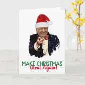 TRUMP 2020 Weihnachten wieder großartig! Karte (Gelbe Blume)
