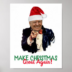 Trump 2020 Weihnachtsfeiertag MAGA Poster