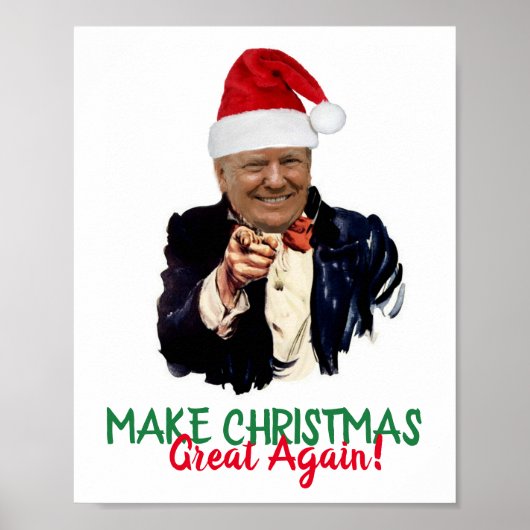 Trump 2020 Weihnachtsfeiertag MAGA Poster (Vorne)