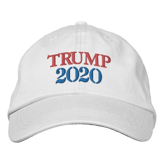 TRUMP 2020 WHITE BASEBALL CAP BESTICKTE BASEBALLKAPPE (Vorderseite)