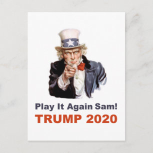 Trump 2020 Wiedergeben von Sam populär Postkarte