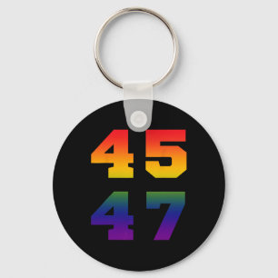Trump 2024 45 47 LGBt Flag Regenbogen 45 47 Schlüsselanhänger