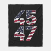 Trump 2024 45 47 Vintag USA Fleecedecke (Vorderseite)