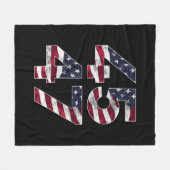 Trump 2024 45 47 Vintag USA Fleecedecke (Vorderseite (Horizontal))