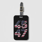 Trump 2024 45 47 Vintag USA Gepäckanhänger (Vorderseite Vertikal)