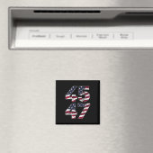 Trump 2024 45 47 Vintag USA Magnet (In Situ (Geschirrspüler))
