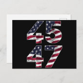 Trump 2024 45 47 Vintag USA Postkarte (Vorne/Hinten)
