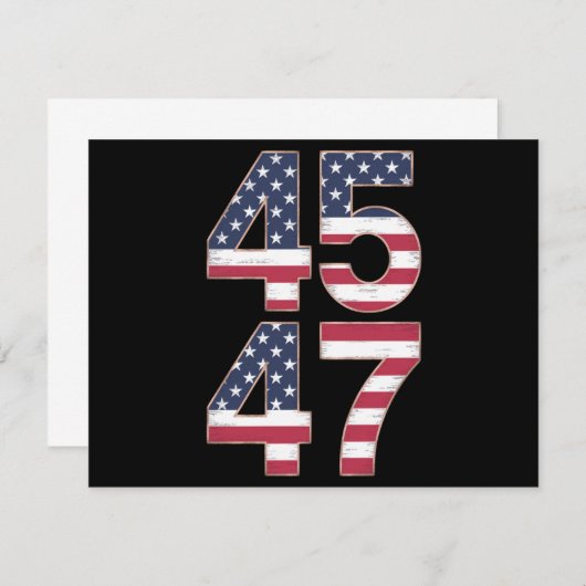 Trump 2024 45 47 Vintage Einladung (Vorne/Hinten)