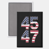 Trump 2024 45 47 Vintage Magnet (Vorderseite/Rückseite)