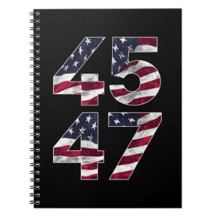 Trump 2024 45 47 Vintage USA Notizblock