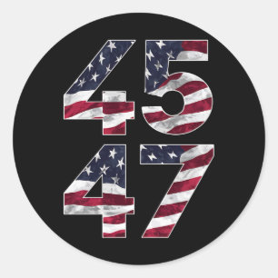 Trump 2024 45 47 Vintage USA Runder Aufkleber