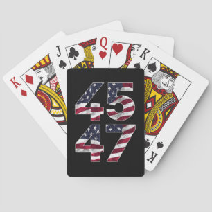 Trump 2024 45 47 Vintage USA Spielkarten