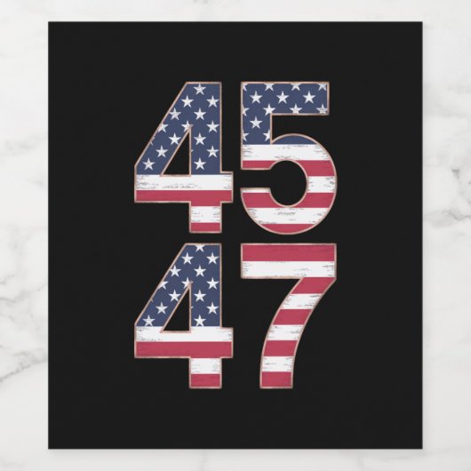 Trump 2024 45 47 Vintage Weinetikett (Einzelnes Label)