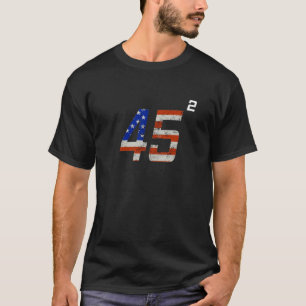 Trump 2024 45 Squared Second Term USA Vintag T-Shirt
