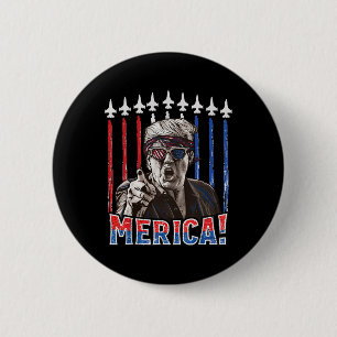 Trump 2024 4. Juli Patriotische amerikanische Flag Button