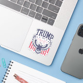Trump 2024 America Bald Eagle Pro Trump Aufkleber (Laptop mit iPhone)
