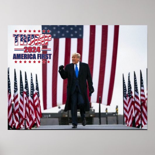 Trump 2024 America First Poster (Vorne)