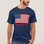 TRUMP 2024 AMERICAN FLAG BASIC DARK T - SHIRT (Vorderseite)
