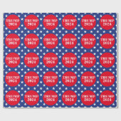 Trump 2024 American Flag Stars Design Geschenkpapier (Flach)