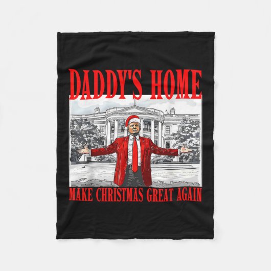 Trump 2024: Amerika Ck Daddys Zuhause Trump 2024 Fleecedecke (Vorderseite)