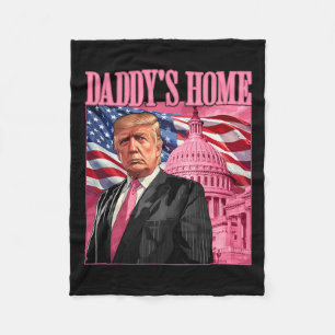 Trump 2024: Amerika Ck Daddys Zuhause Trump Pink Fleecedecke