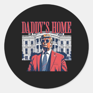 Trump 2024: Amerika Ck Daddys Zuhause Trump Runder Aufkleber
