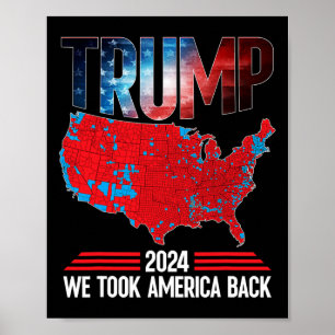 Trump 2024 - Amerika hat die Wahlergebnisse aus de Poster