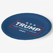 Trump 2024 - Amerika mit den Sternen Behalten Pappteller (Schrägansicht)