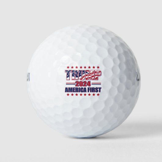 Trump 2024 Amerika zuerst Golfball (Vorderseite)