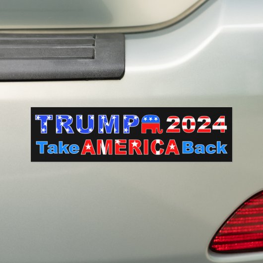 TRUMP 2024: AMERIKA zurück Autoaufkleber (Auf Auto)