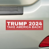 Trump 2024: Amerika zurück! Autoaufkleber (Auf Auto)