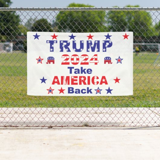 TRUMP 2024: AMERIKA zurück Banner (Insitu)