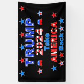 TRUMP 2024: AMERIKA zurück Banner (Vertikal)