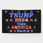 TRUMP 2024: AMERIKA zurück Banner (Horizontal)