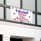 TRUMP 2024: Amerika zurück Banner (Äußeres Gebäude)