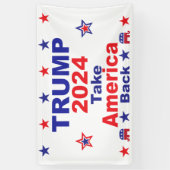 TRUMP 2024: Amerika zurück Banner (Vertikal)
