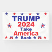 TRUMP 2024: Amerika zurück Banner (Horizontal)