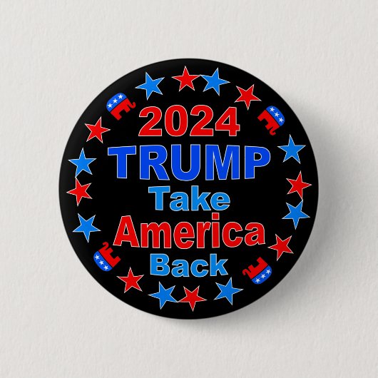 TRUMP 2024: Amerika zurück Button (Vorderseite)