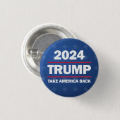 Trump 2024: Amerika zurück Button (Vorne & Hinten)
