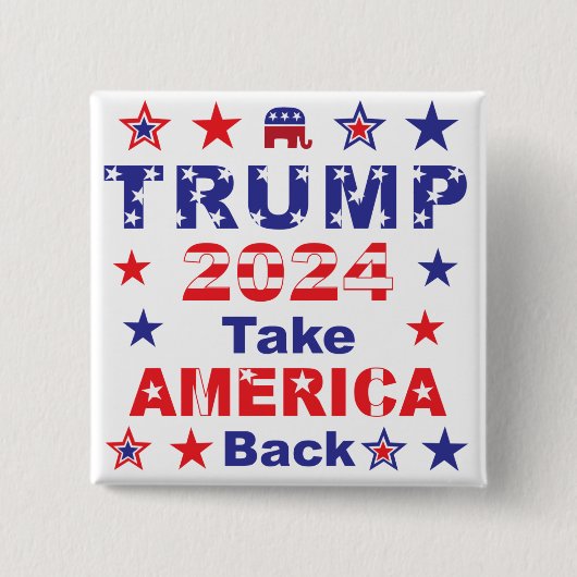 TRUMP 2024: AMERIKA zurück Button (Vorderseite)